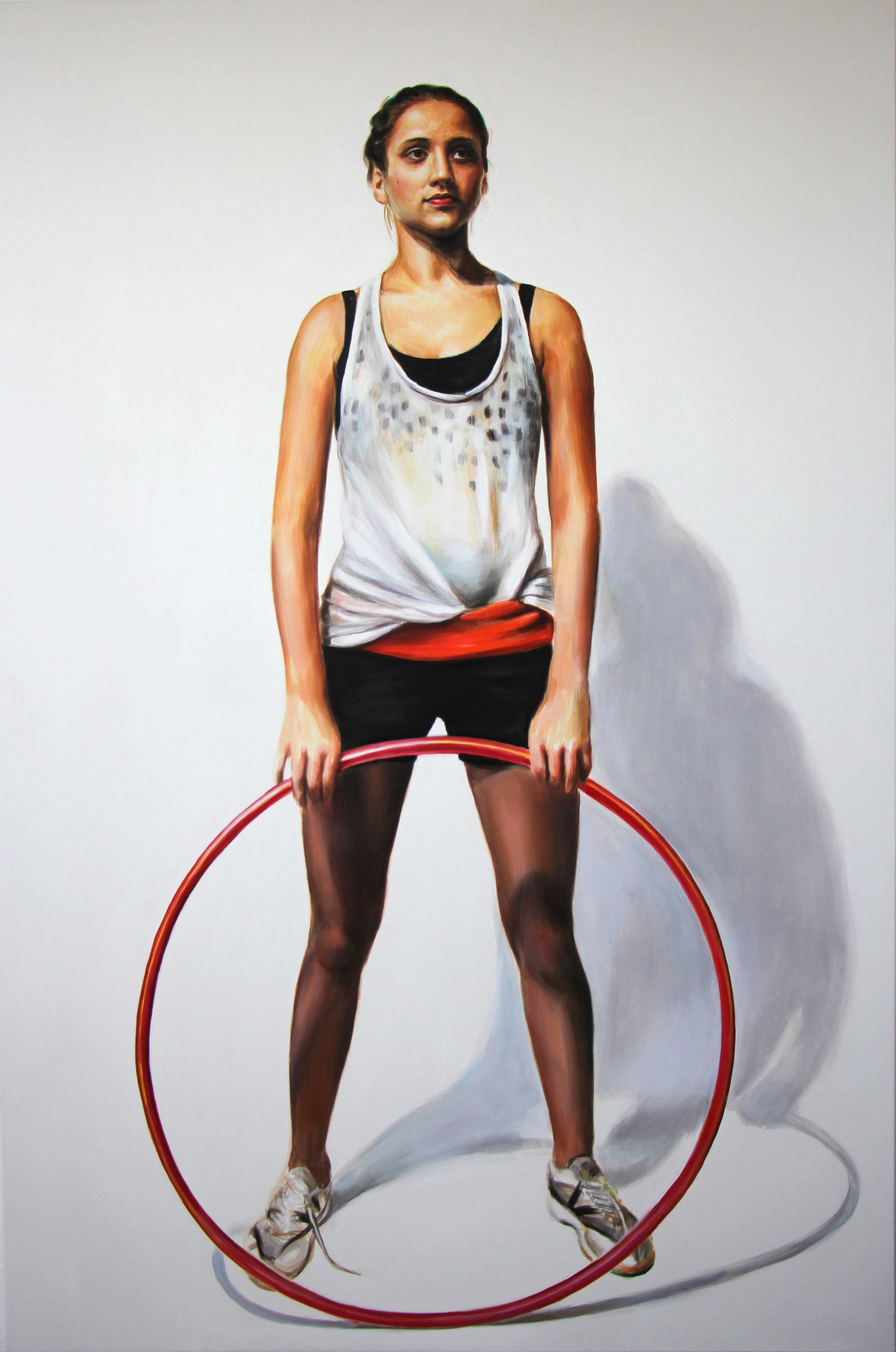 Gymnaste 5 (justina) - Huile sur toile, 195 x 130 cm, 2017.