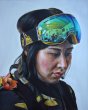 Anna Hoa (série les explorateurs) - Huile sur bois, 30 x 24 cm, 2020 (collection privée, France)